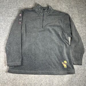 Disney Store Sweater Women's XL Winnie The Pooh Embroidered Fleece Christmas